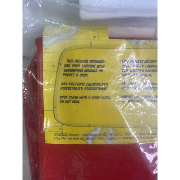 Nickelodeon JIMMY NEUTRON Lab Coat Child Halloween Costume Cosplay Red Size 7-10 - Picture 6 of 12